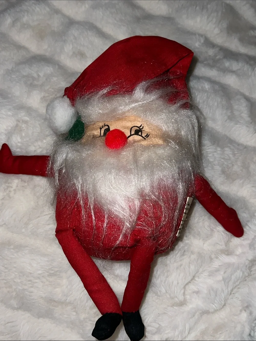 Vintage Overly-Raker Plush Santa Claus Shelf Sitter Doll McConnellsburg PA 8